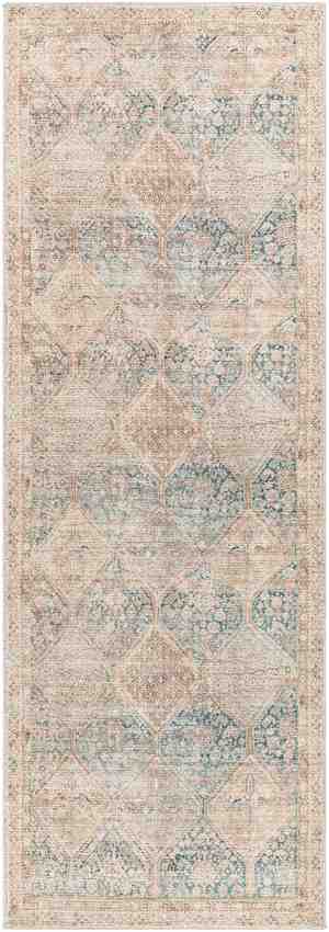 Beulah Traditional Light Beige/Emerald Area Rug