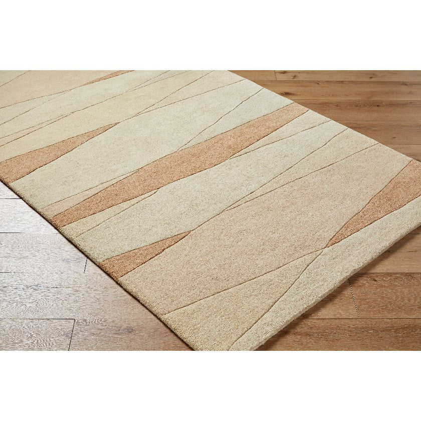 Mulhouse Modern Dark Brown/Light Beige Area Rug