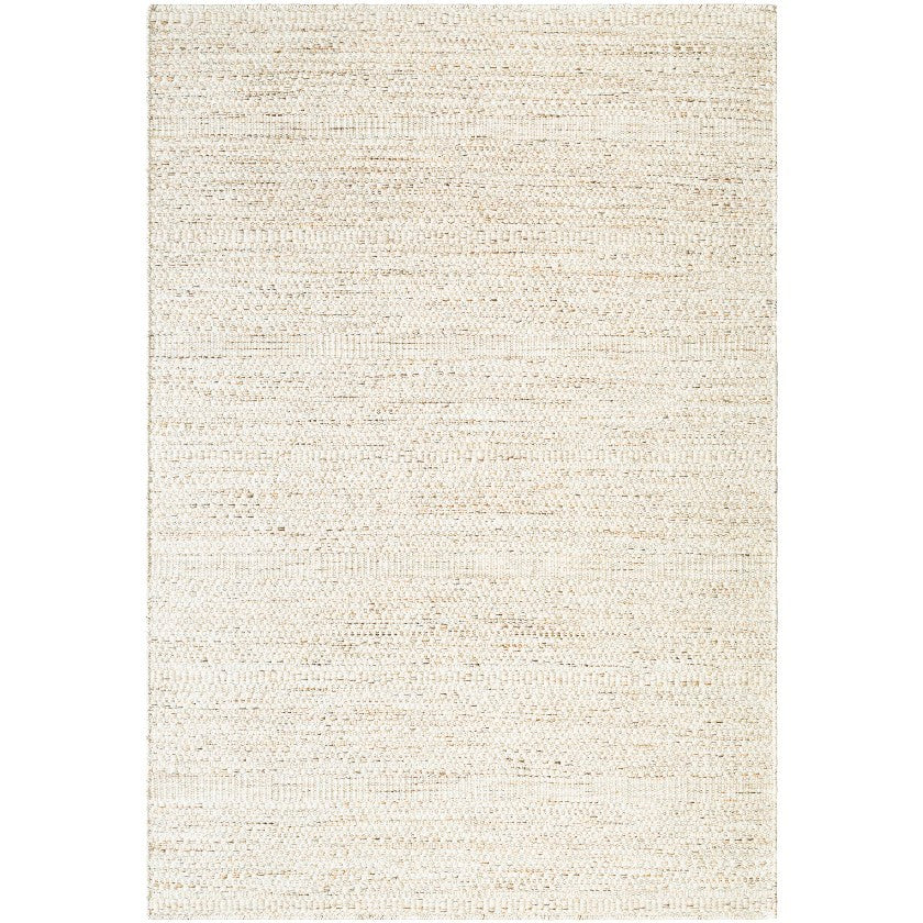 Christofer Solid and Border Light Beige Area Rug