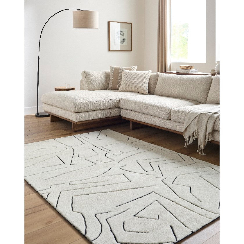 Jillienne Modern Cream Area Rug