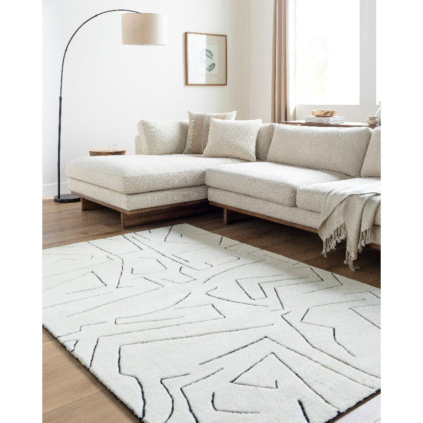 Jillienne Modern Cream Area Rug