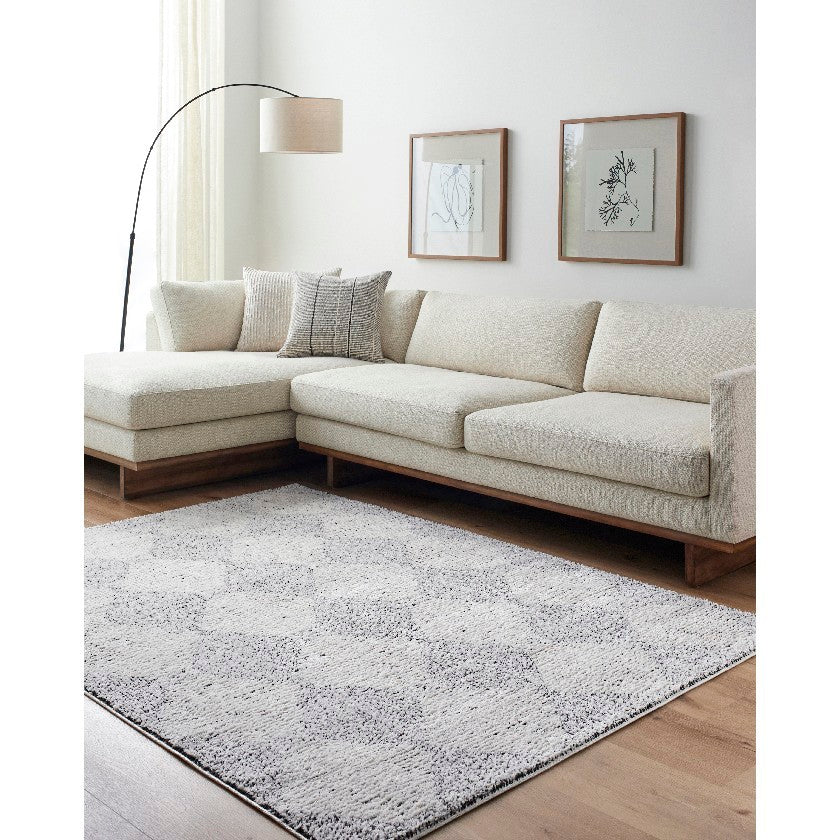 Javonne Modern Ivory/Black Area Rug