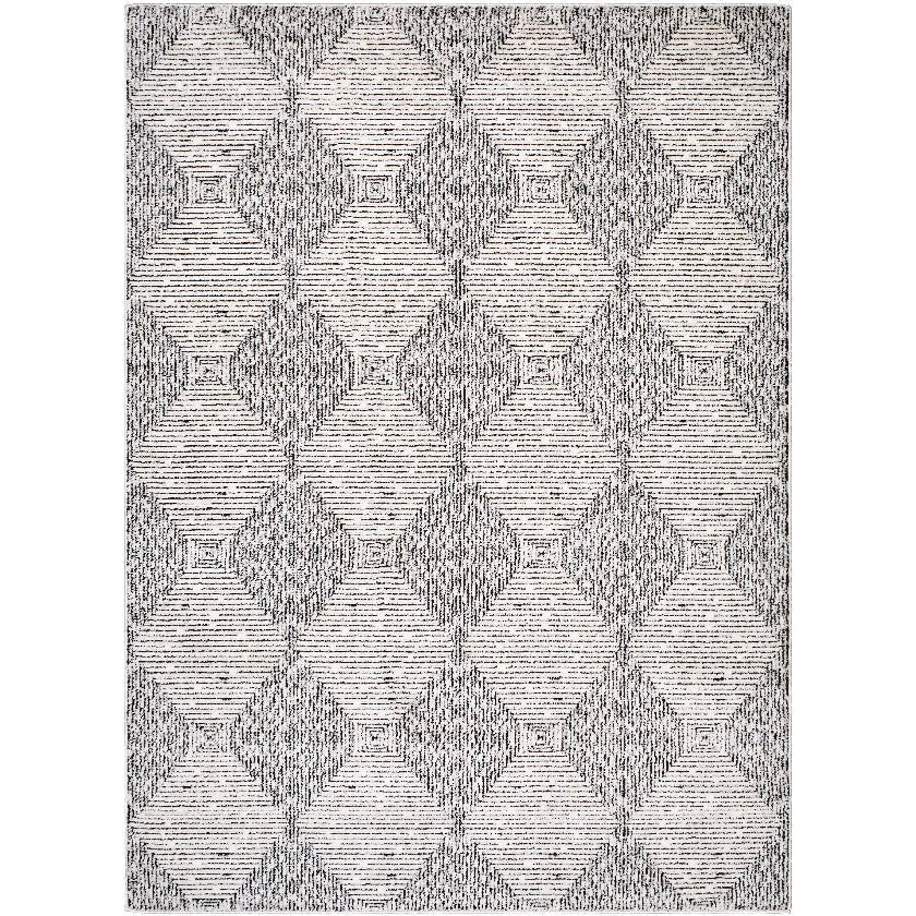 Javonne Modern Ivory/Black Area Rug