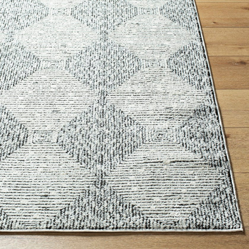 Javonne Modern Ivory/Black Area Rug