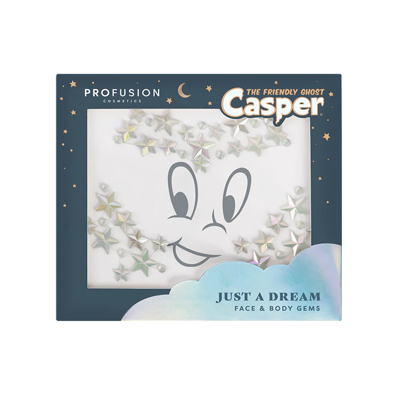 Casper the Friendly Ghost |  Cosmetic Bag & Glow in the Dark Face Gems