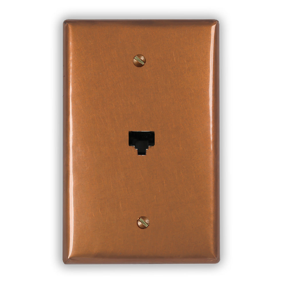 Antique Copper - 1 Data Jack Wallplate