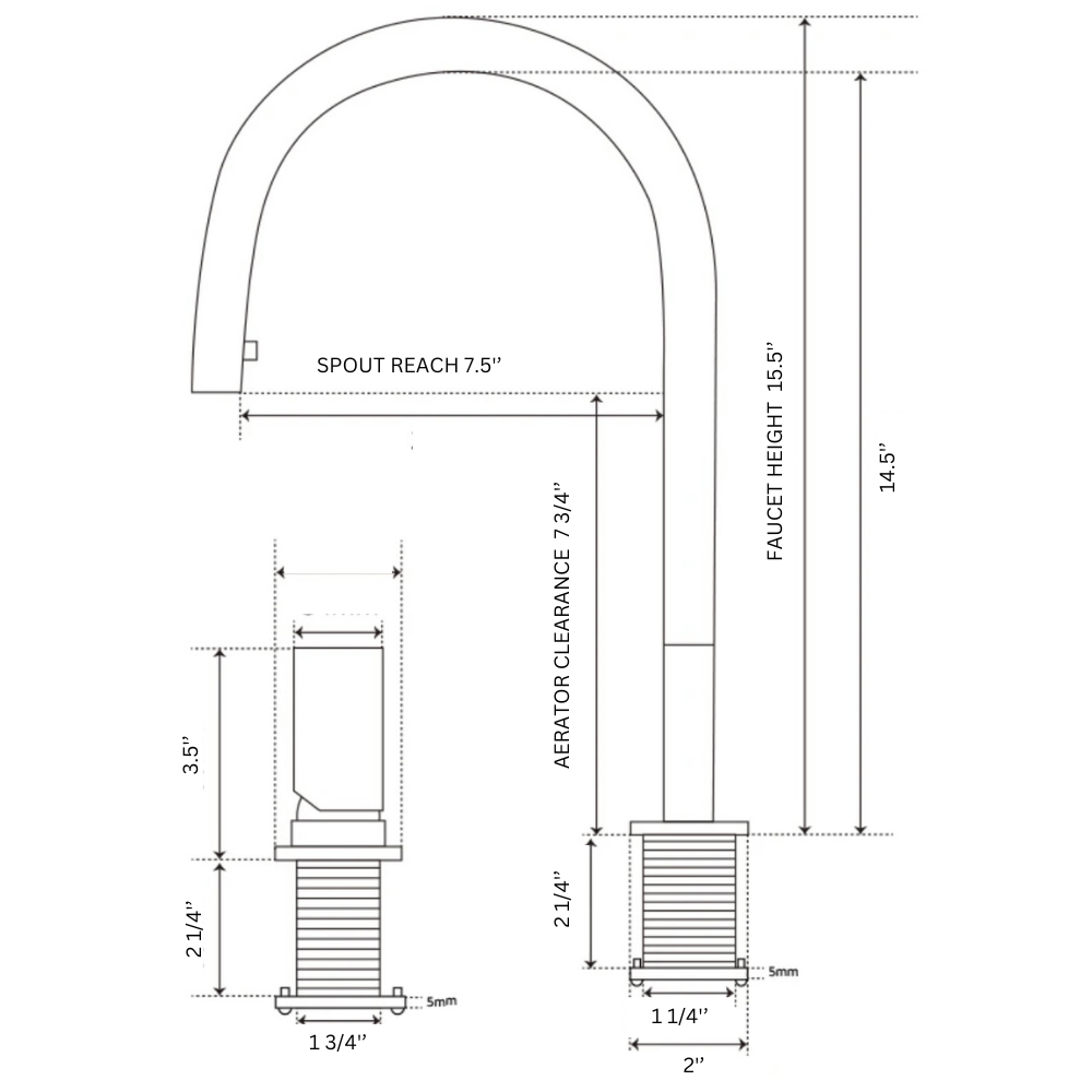 Grifo de cocina extraíble de níquel cepillado KF-22BN