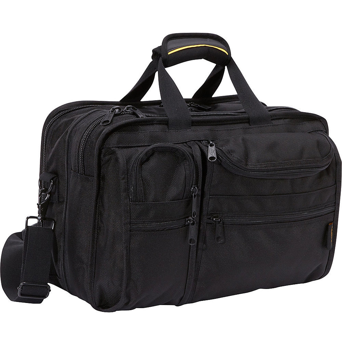 A. Saks EXPANDABLE Ballistic Nylon Organizer 10 Pocket Briefcase