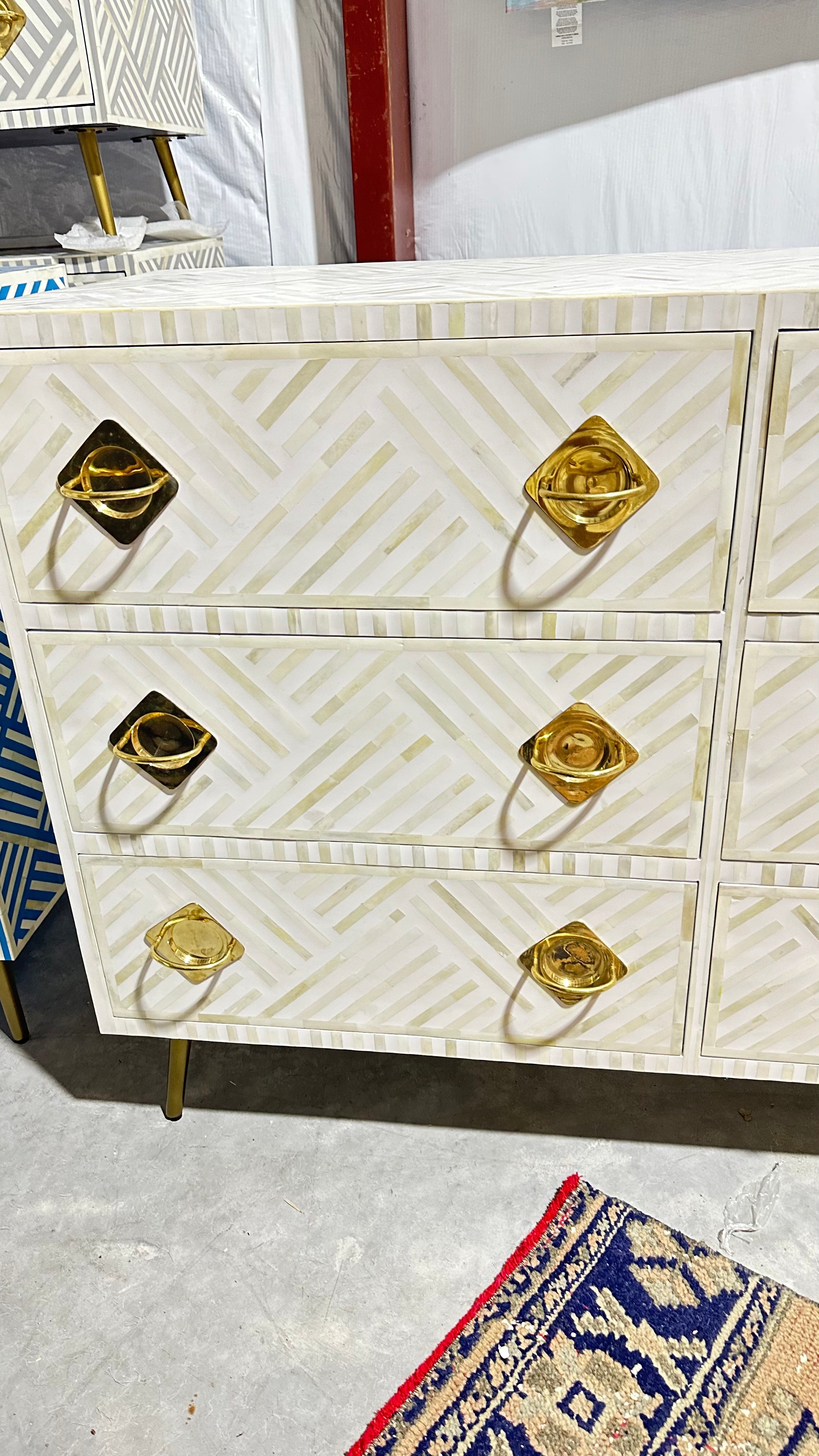 Bone Inlay 9 Drawer dresser