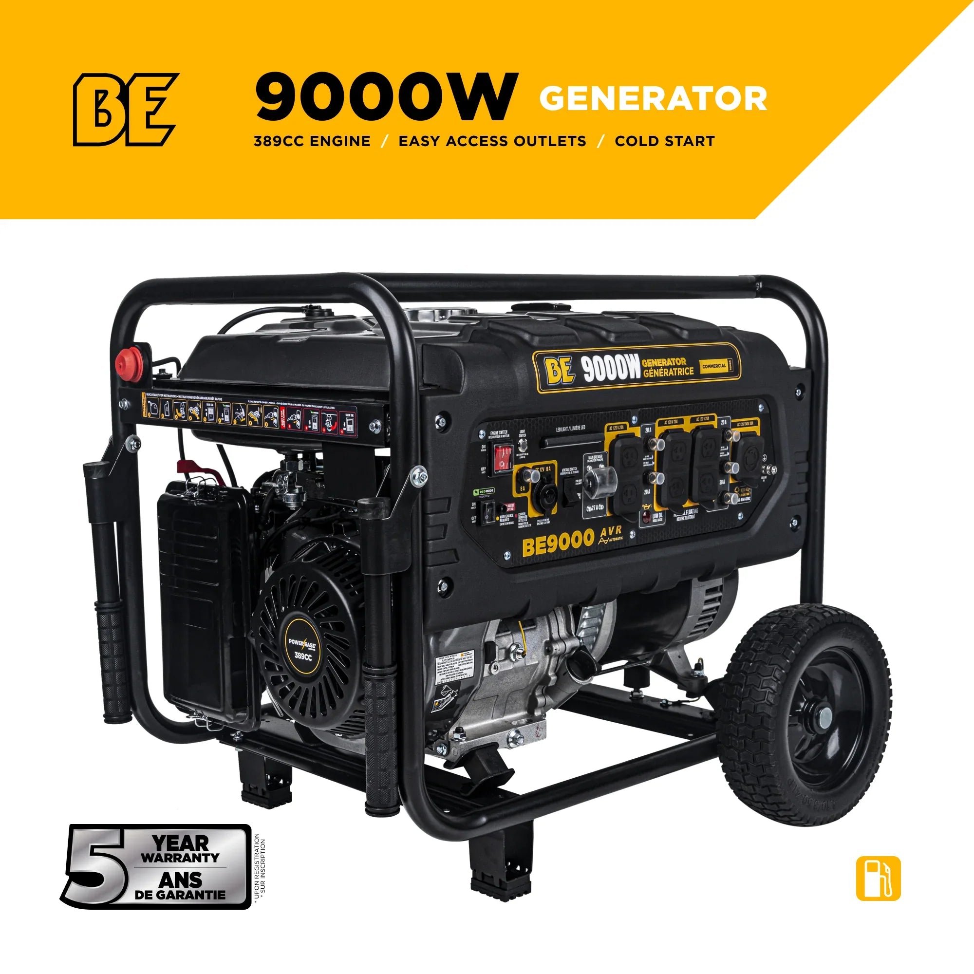 9,000 Watt Electric Start Generator