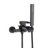 Matte Black Waterfall Wall-mount Bath Tub Filler Faucet with Handheld Shower