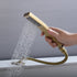 Brushed gold Bathtub Faucet Waterfall Mixer Faucet with Hand Shower Deck Mount