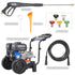 BILT HARD 3500 PSI 2.5 GPM Gas Pressure Washer, 224cc 4-Cycle Engine, Heavy Duty Gas Power Pressure Washer with Spray Gun and Wand, 5 Quick Connect Nozzle Tips, 3/5"×25' Hose, 49-State