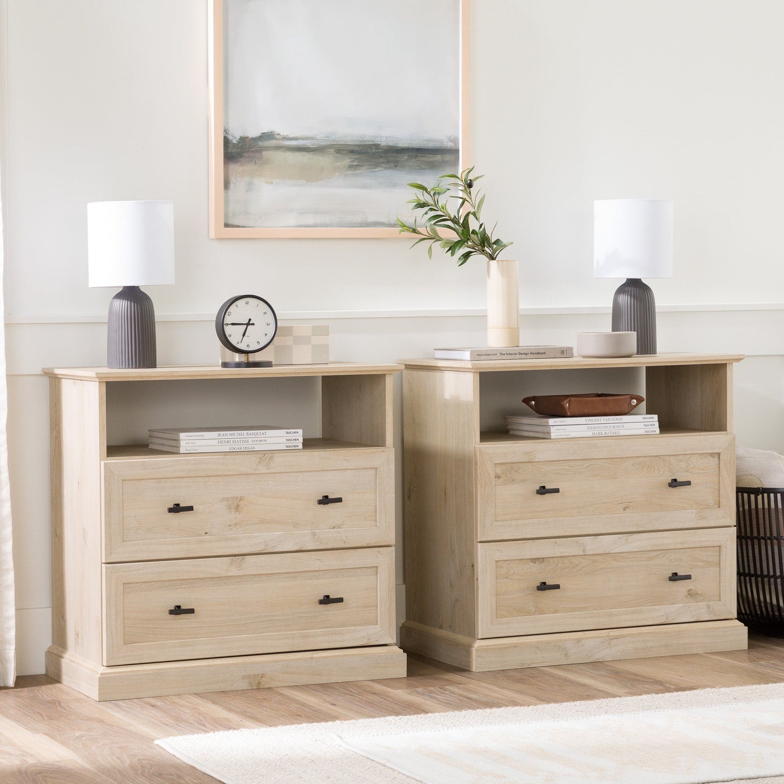 Clyde Classic 2-Drawer Nightstand / Side Table