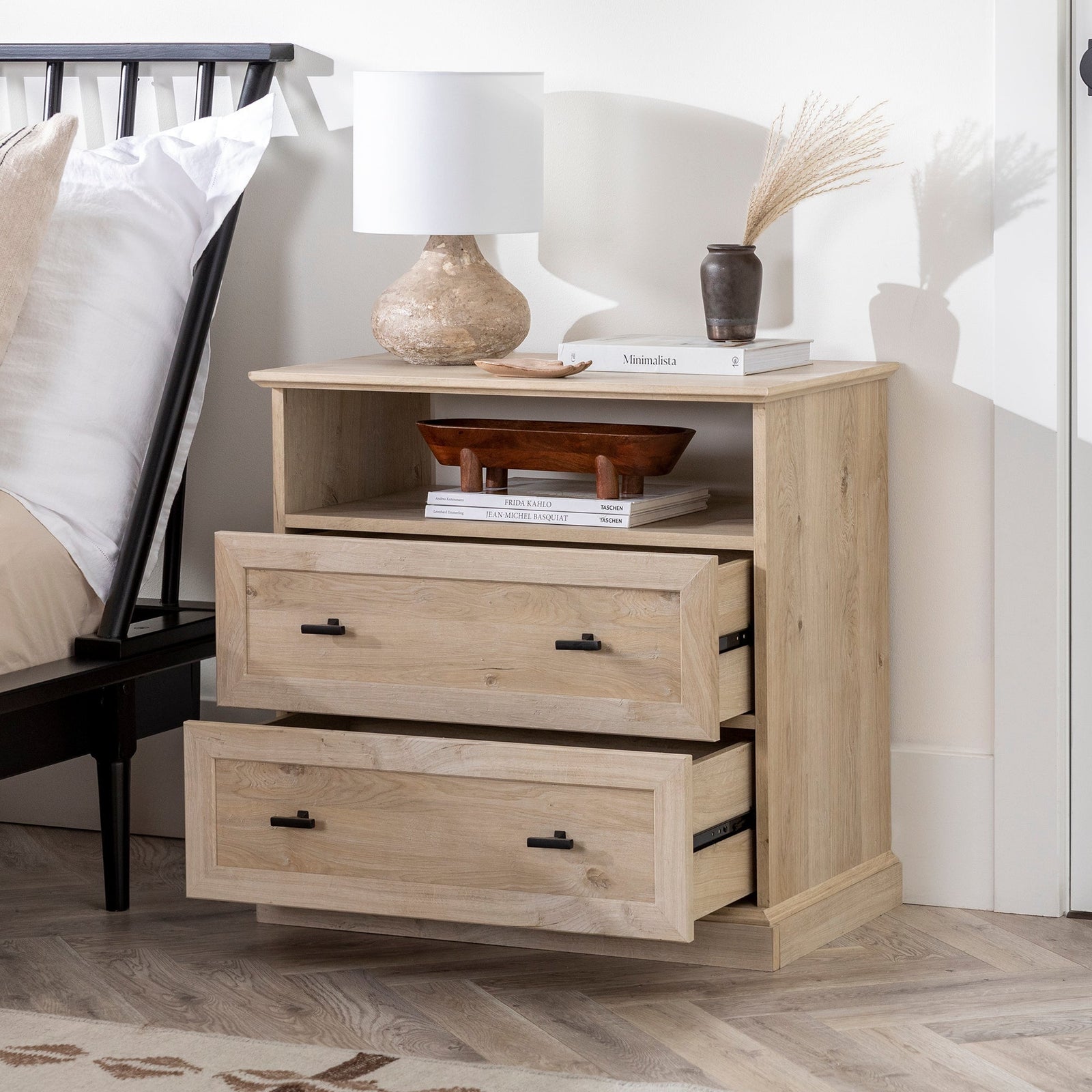 Clyde Classic 2-Drawer Nightstand / Side Table