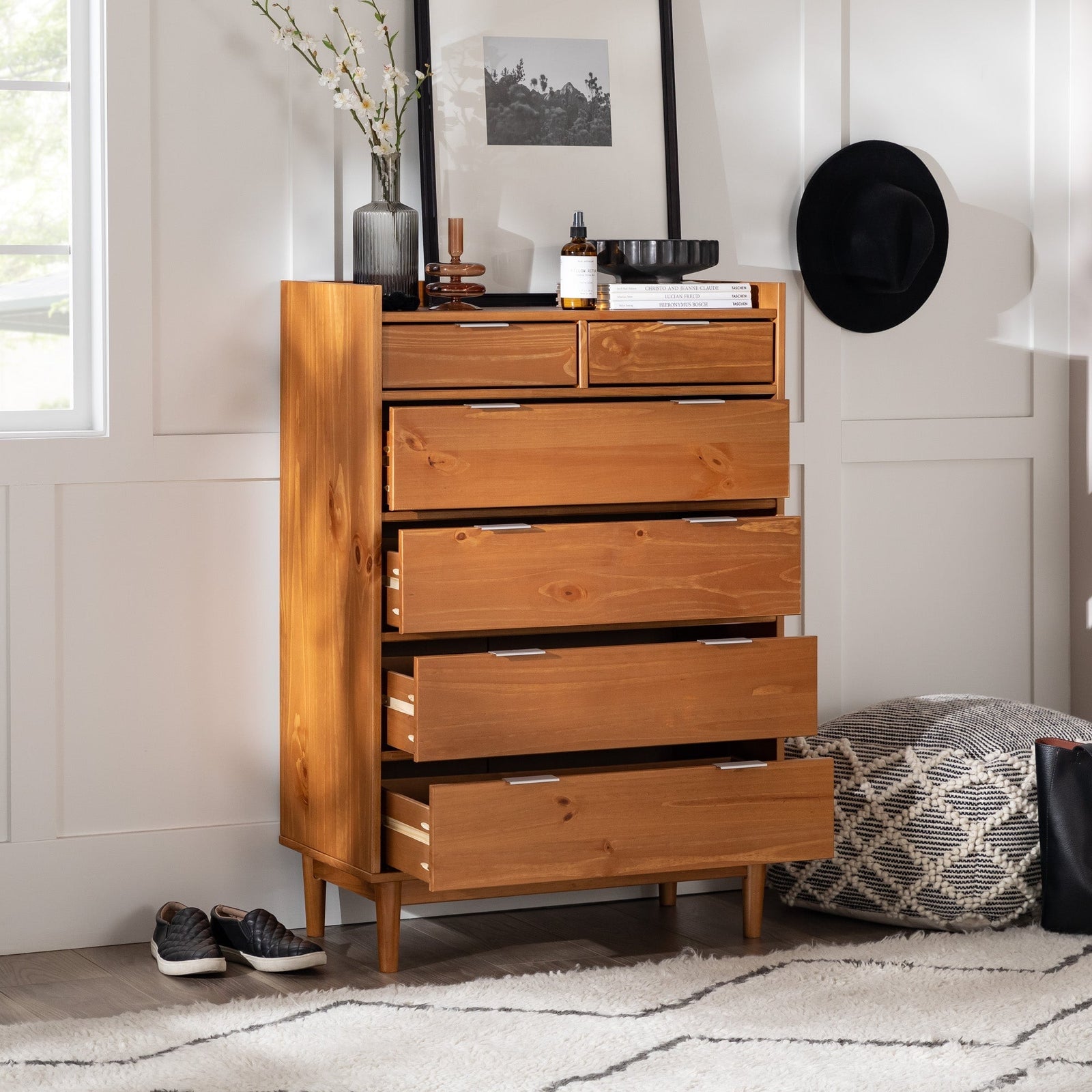 Lee Mid-Century Modern Wood Dresser