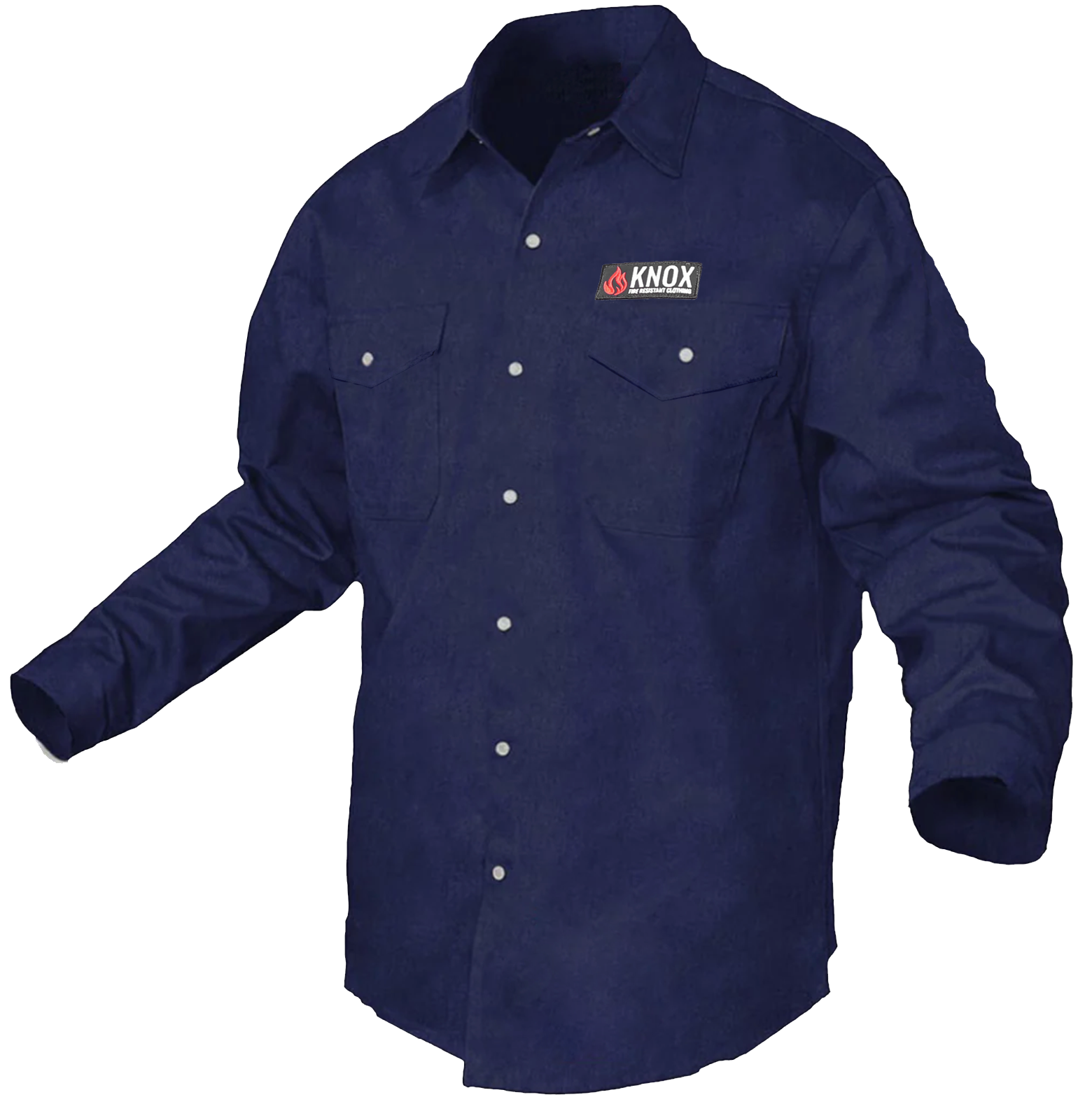 Knox FR Shirt Denim With Pearl Snap Buttons