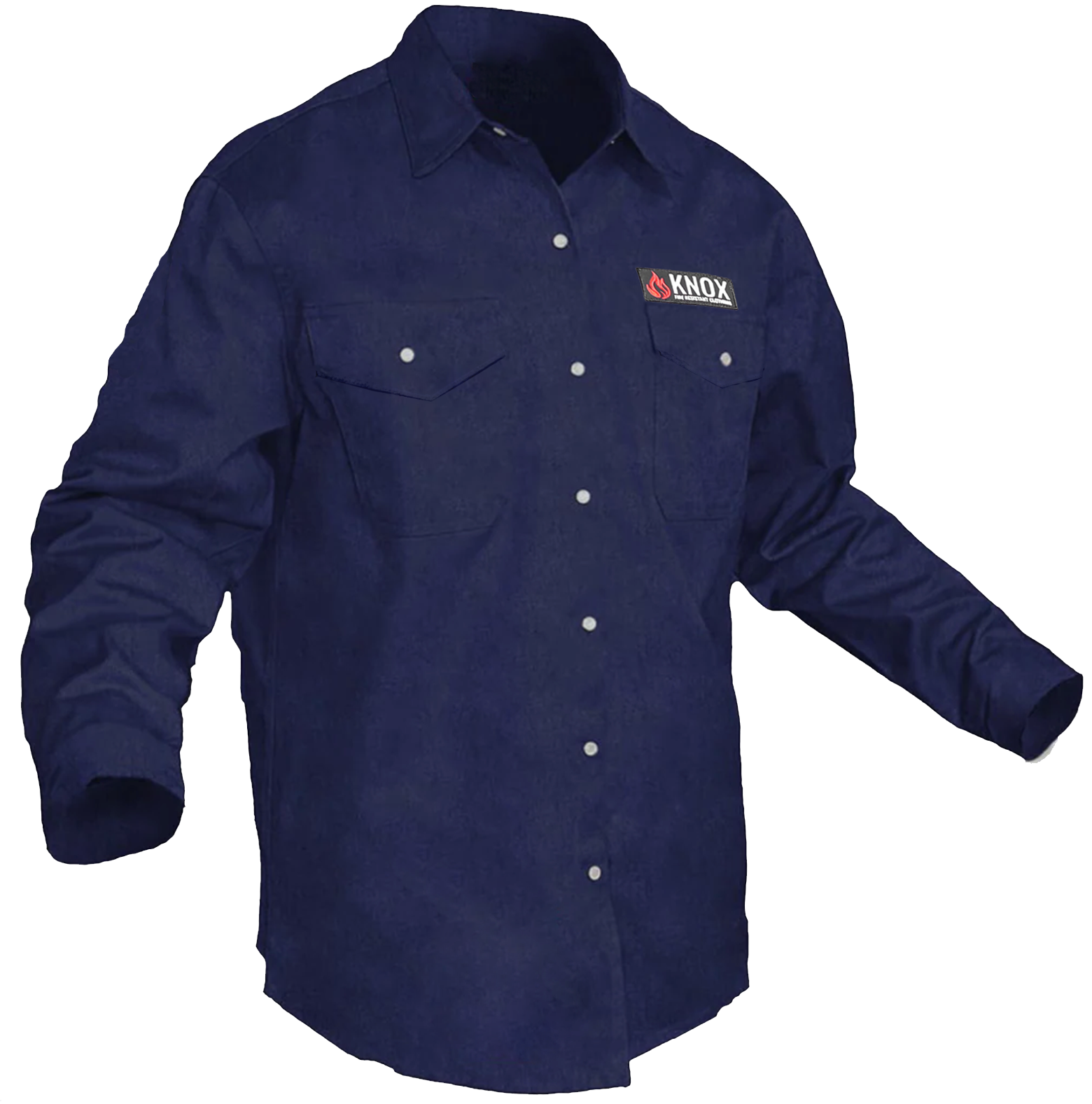 Knox FR Shirt Denim With Pearl Snap Buttons