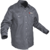 Knox FR Shirt Gray With Pearl Snap Buttons