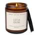 Let It Snow Soy Candle -  9 oz Amber Jar