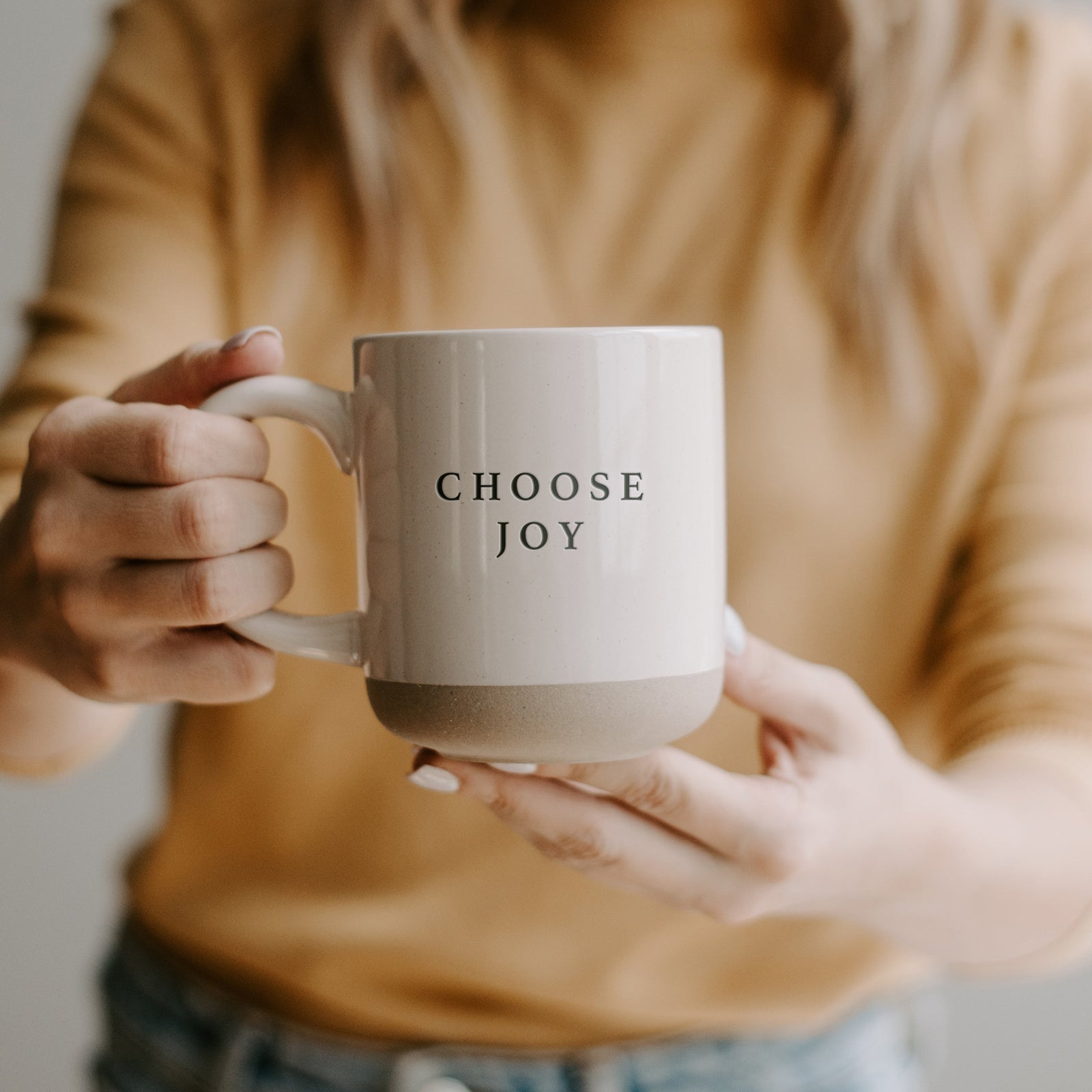 Choose Joy 14oz. Stoneware Coffee Mug