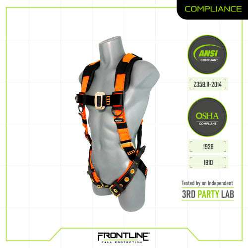 Frontline 50VTB Combat Economy Series Full Body Harness with Tongue Buckle Belt 3X/4X