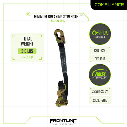 Frontline RGSS58ES Self-tracking Rope Grab 5/8" with 3' Lanyard