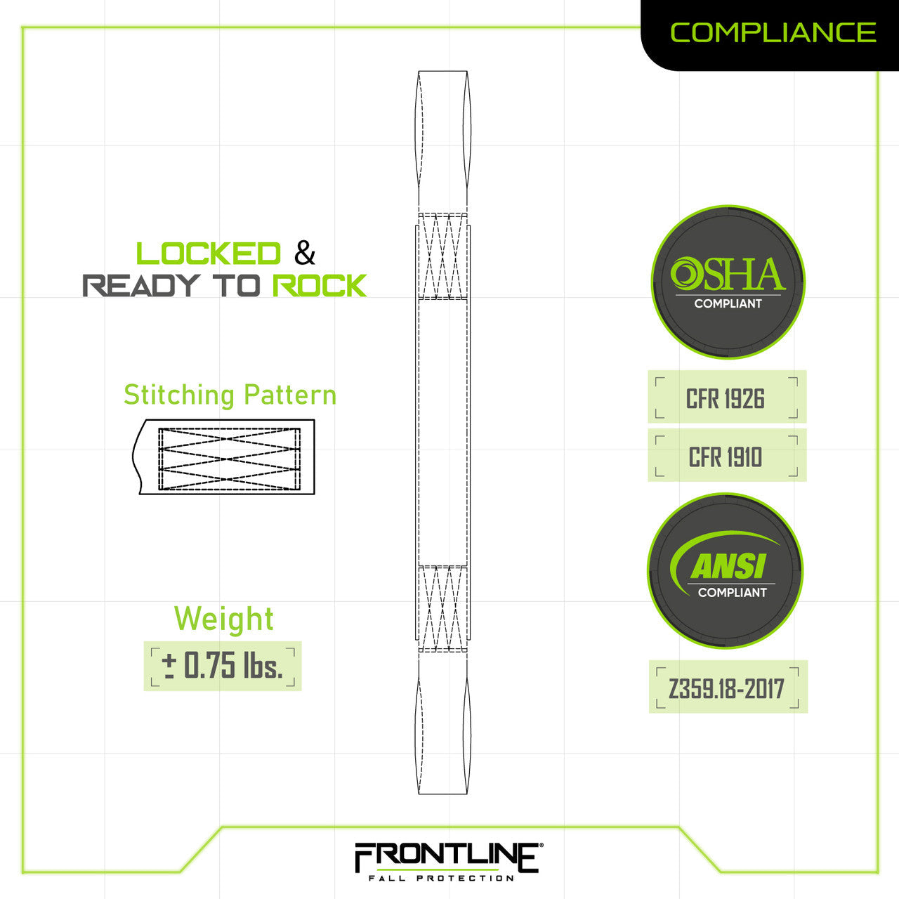 Frontline COSL Concrete Embed Anchor Strap with Looped Ends 4'