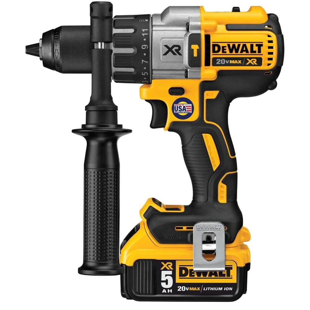 DEWALT DCD996P2 20V MAX* XR® Brushless Cordless 3-Speed 1/2 in Hammer Drill/Driver Kit (5.0 Ah)