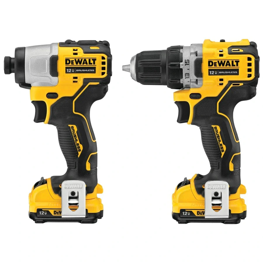 Kit de taladro y atornillador de impacto inalámbrico sin escobillas DEWALT DCK221F2 XTREME 12V MAX*