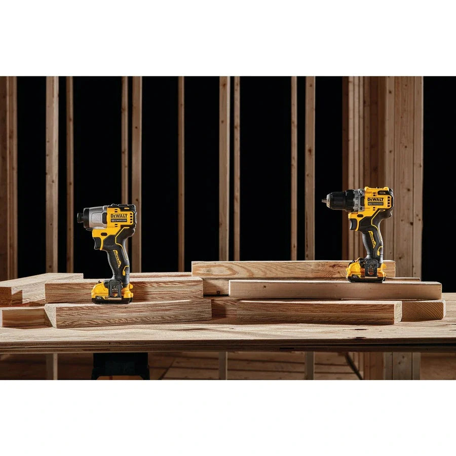 Kit de taladro y atornillador de impacto inalámbrico sin escobillas DEWALT DCK221F2 XTREME 12V MAX*