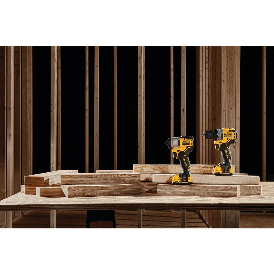 Kit de taladro y atornillador de impacto inalámbrico sin escobillas DEWALT DCK221F2 XTREME 12V MAX*