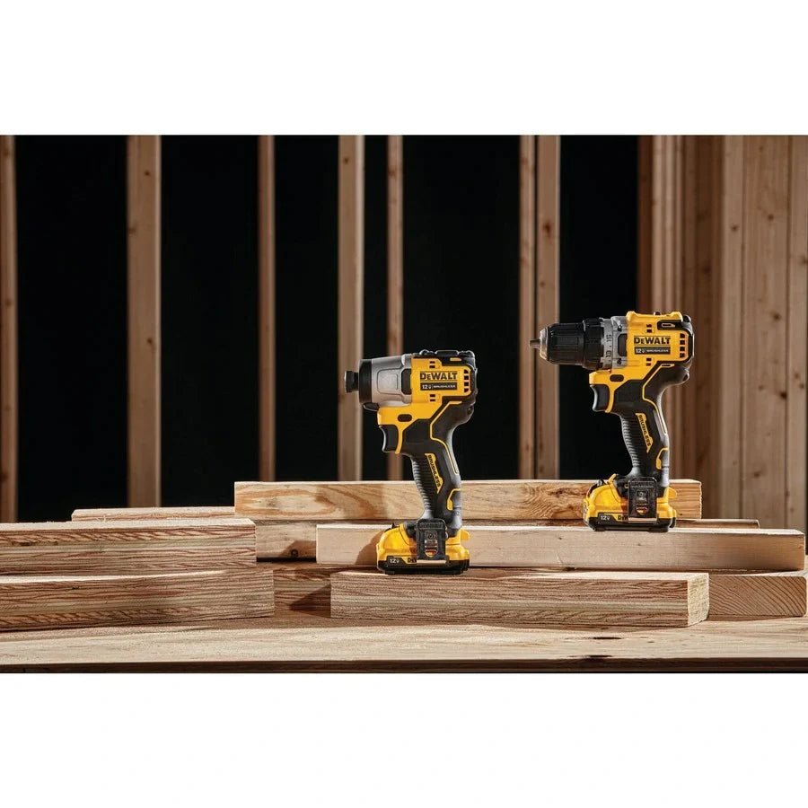 Kit de taladro y atornillador de impacto inalámbrico sin escobillas DEWALT DCK221F2 XTREME 12V MAX*