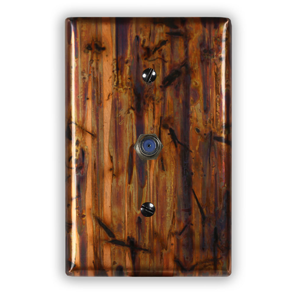 Distressed Light Copper - 1 Cable Jack Wallplate