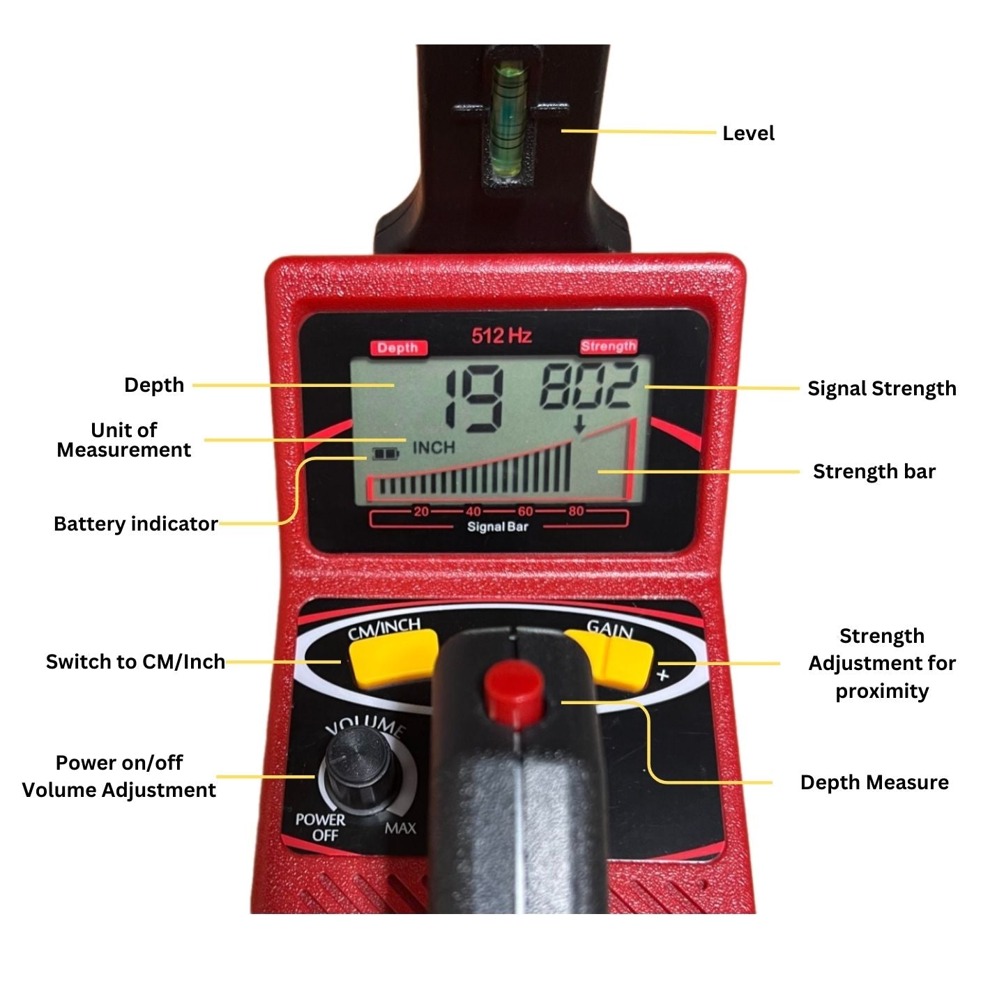 Localizador inalámbrico Forbest Advanced 512HZ con indicador de profundidad