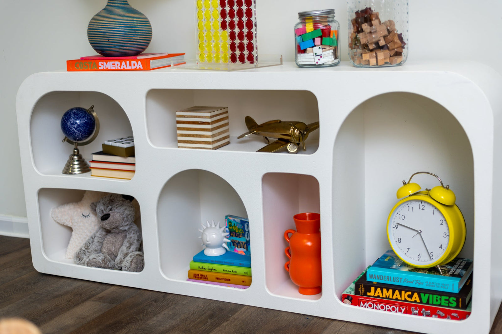 White Wood Console Table