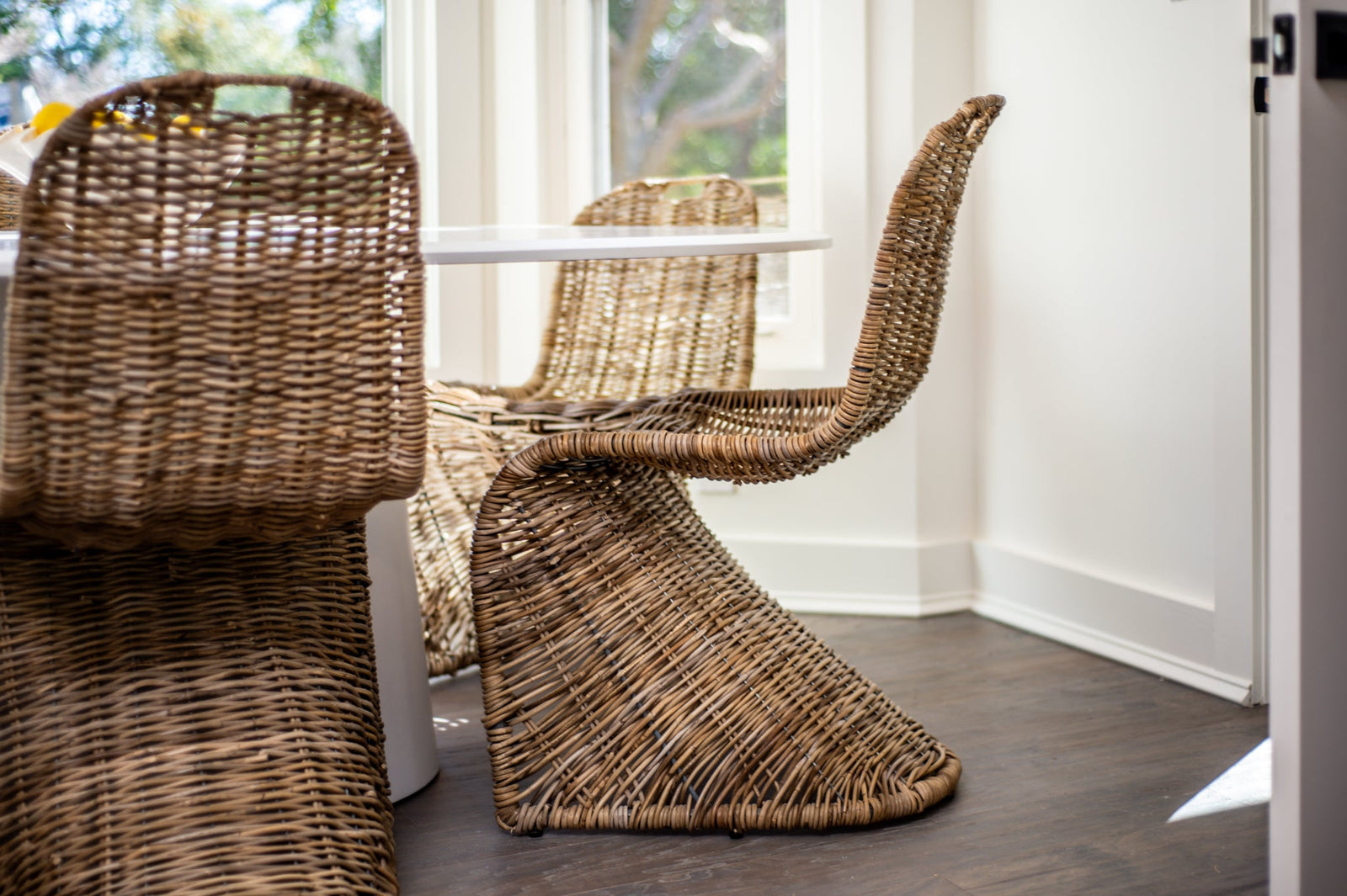 The Beaufort Hand-Woven Rattan and Metal Chair