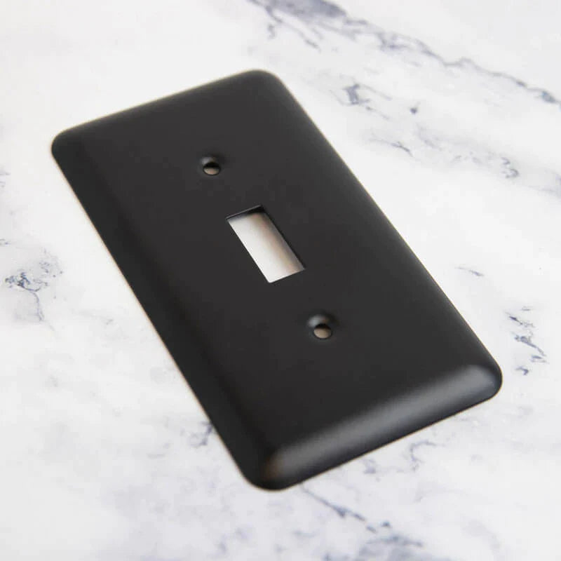 Devon Black Steel - 1 Rocker / 1 Duplex Wallplate