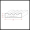 EWCA46 Revestimiento acanalado de 3-1/2" de ancho x 3/4". Moldura sin terminar 