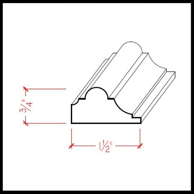 Moldura para panel de cornisa y cornisa EWPM19 de 1-1/2