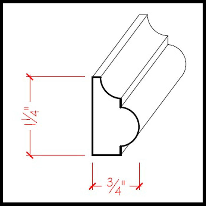EWBC27 Moldura de base y borde de 1-1/4