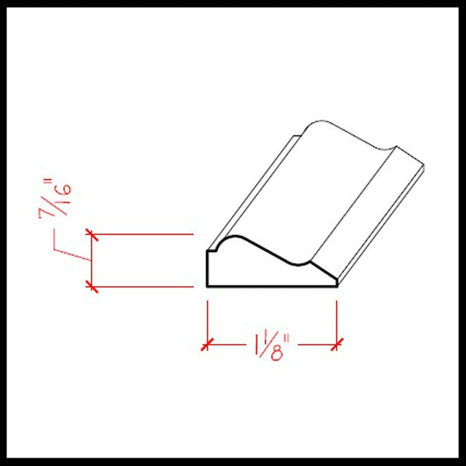 Moldura de panel colonial EWPM38 de 1-1/8