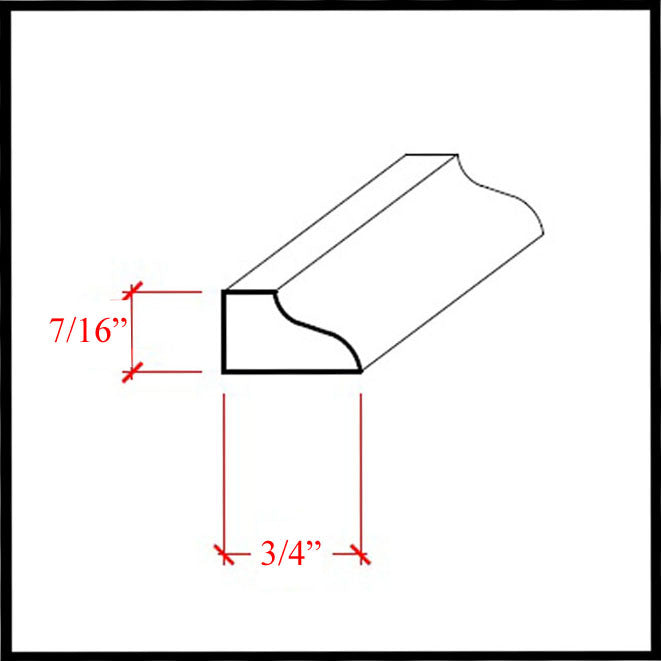 Moldura de panel ojival EWPM39 de 3/4