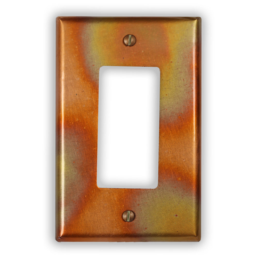 Flamed Copper - 1 Rocker Wallplate