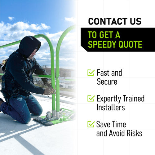 Frontline Guardrail System Non-Penetrating Complete 100' Kit - OSHA Compliant