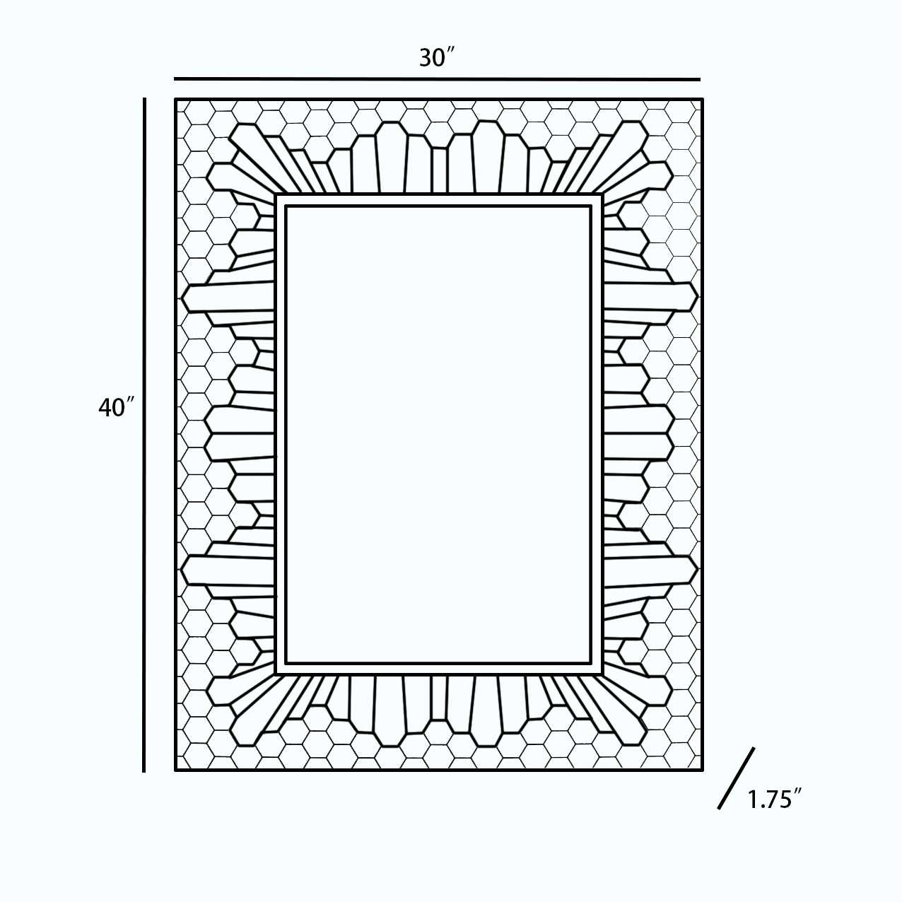 Garner Mosaic Framed Mirror