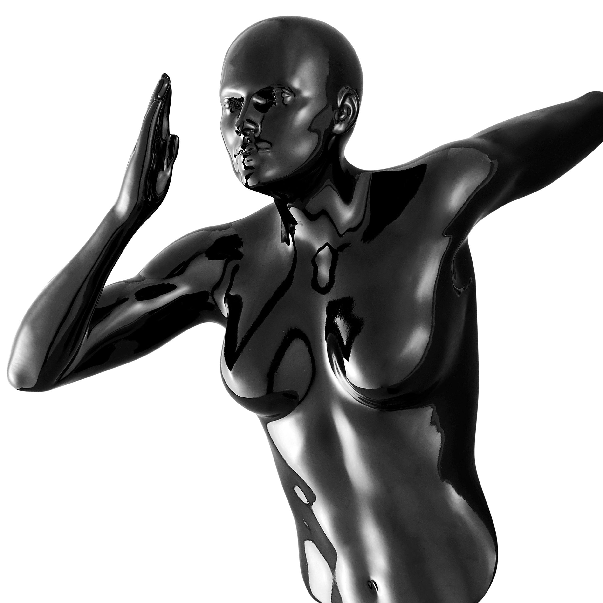 Escultura de mujer de 13" de Black Wall Runner