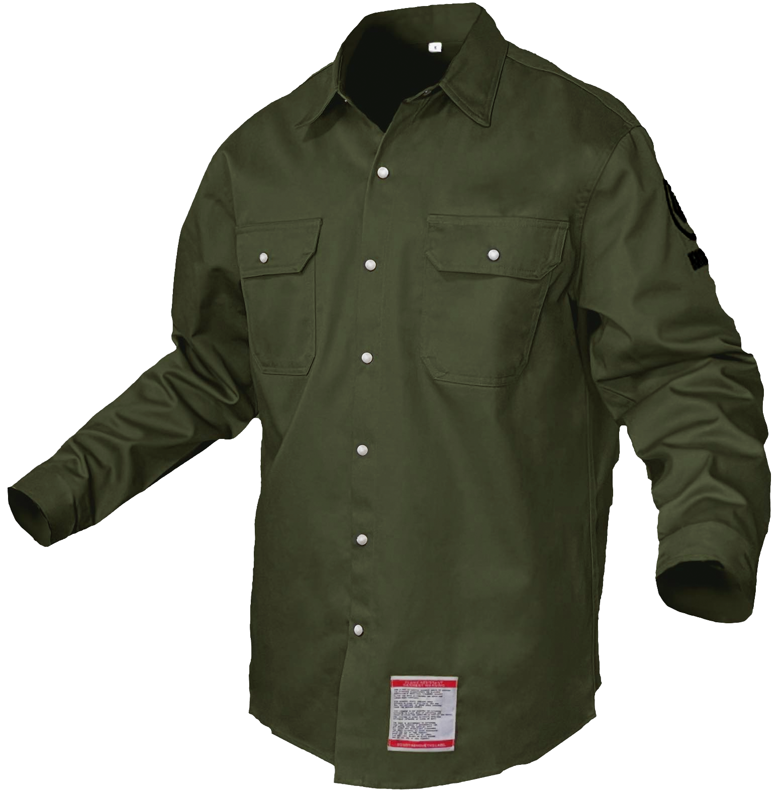 Knox FR Shirt Military Green With Pearl Snap Buttons