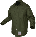 Knox FR Shirt Military Green With Pearl Snap Buttons