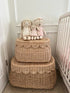 Scalloped Rattan Basket - Small - Pre-Sale